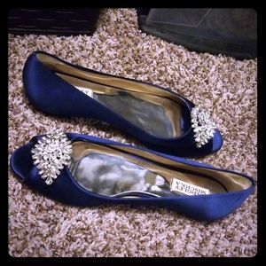 Badgley Mischka Blue Flats